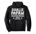 Hockey Goalie Papaw Ice Hockey Keeper Hoodie - Minimalist Print for Adults