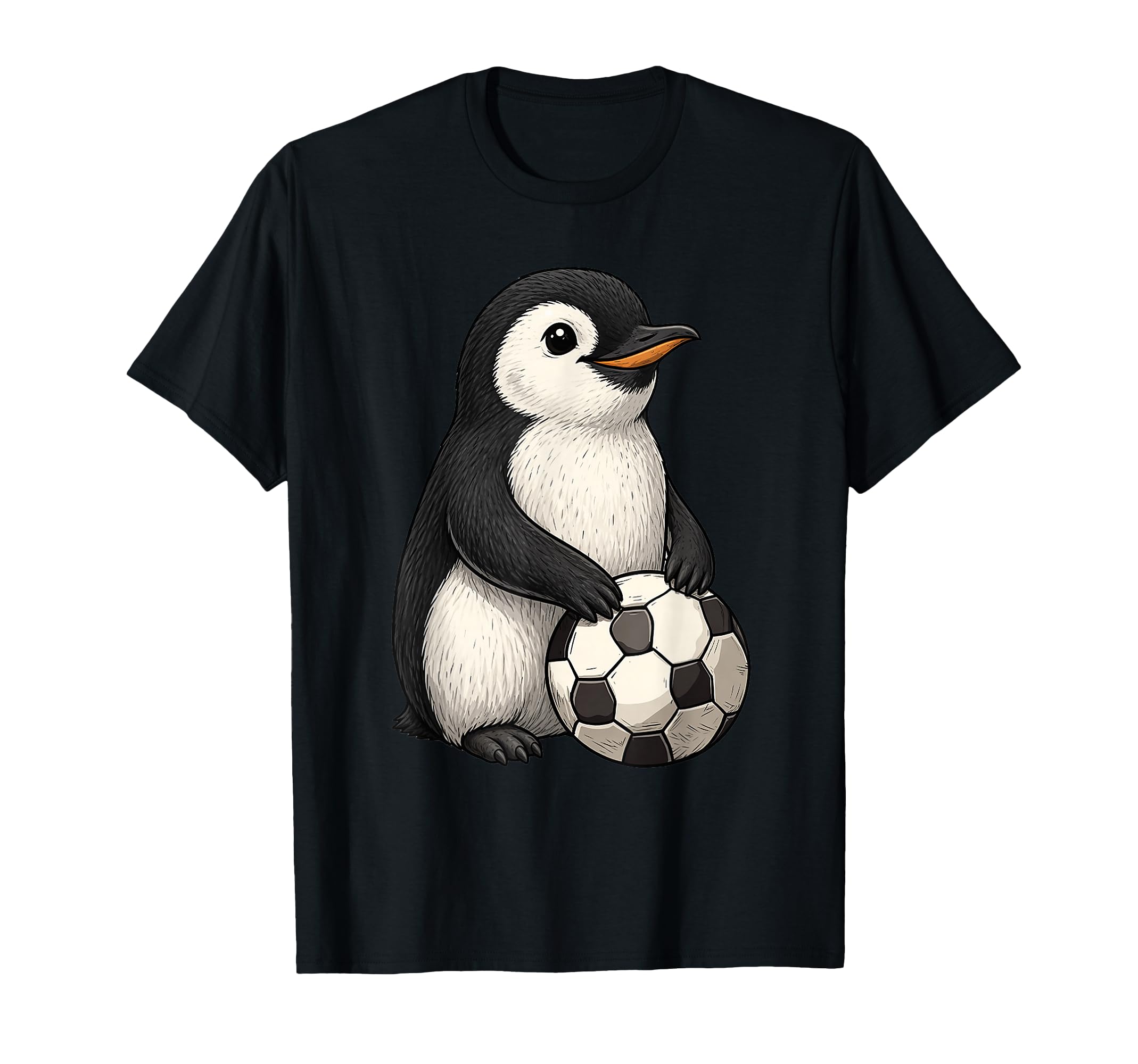 Funny Penguin Soccer Ball T-Shirt - Streetwear Style Unisex