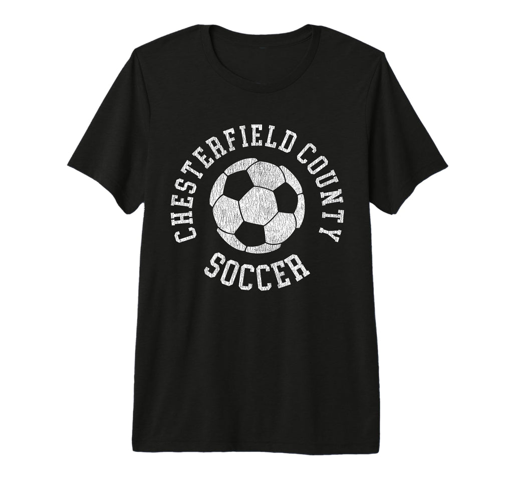 Chesterfield County Soccer Distressed T-Shirt - Unique Graphic for Adults