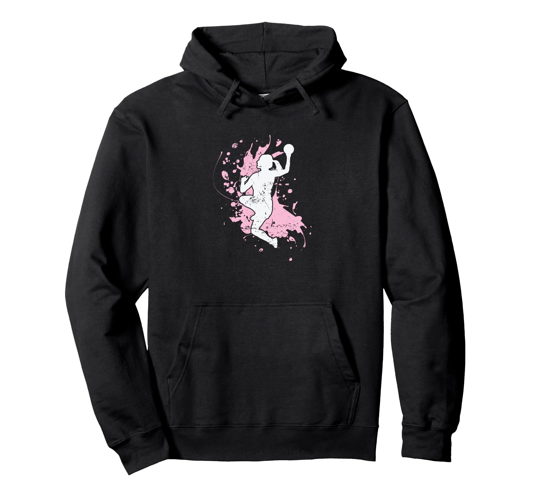 Handball Jump Shot Elegance Game Hoodie - Unique Graphic Men Women