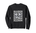 Allison Personalized Coquette Sweatshirt - Custom Art Print for Adults