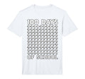 100 Days School Soccer Balls T-Shirt - Casual Everyday Wear for Adults