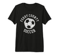 Ferry County Soccer Distressed 90S Tri T-Shirt - Trendy Graphic Unisex