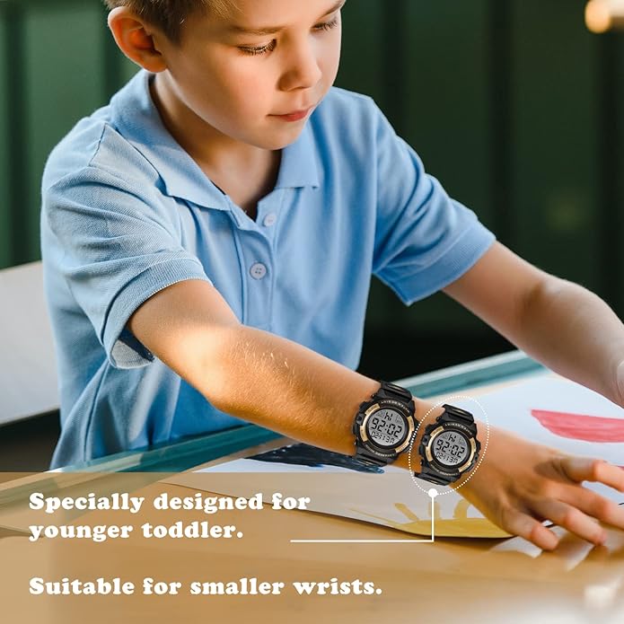 Kids Watch,Boys Watch for 3-15 Year Old Boys,Digital Sport Outdoor Multifunctional Chronograph LED 50 M Waterproof Alarm Calendar Analog Watch for Children with Silicone Band,Kids Gift