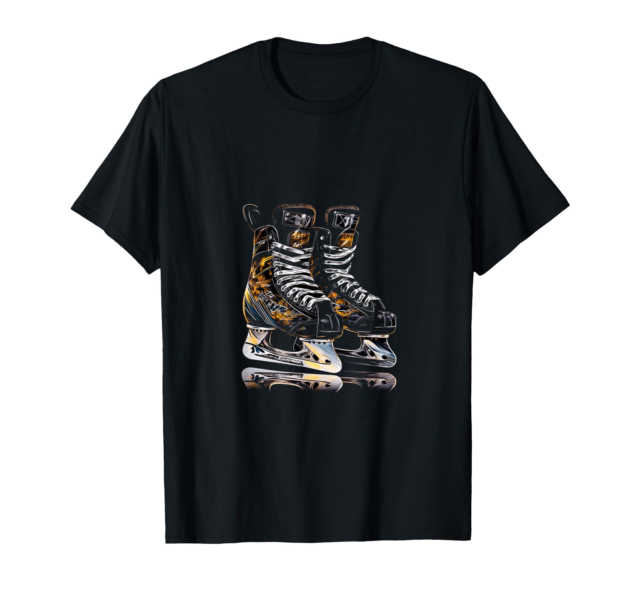 Ice Hockey Skates Ice Hockey T-Shirt - Casual Everyday Wear for Adults