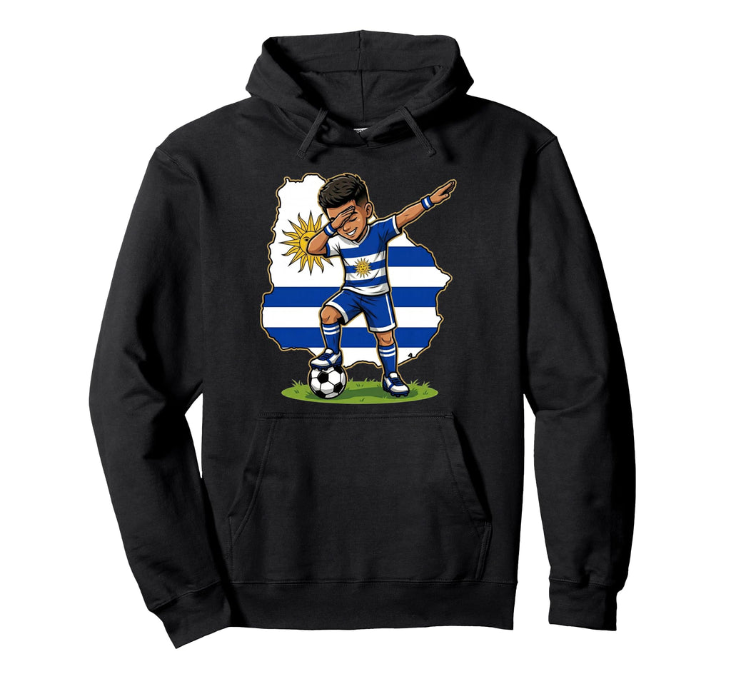 Uruguay Soccer Dab Flag Hoodie - Casual Everyday Wear Unisex