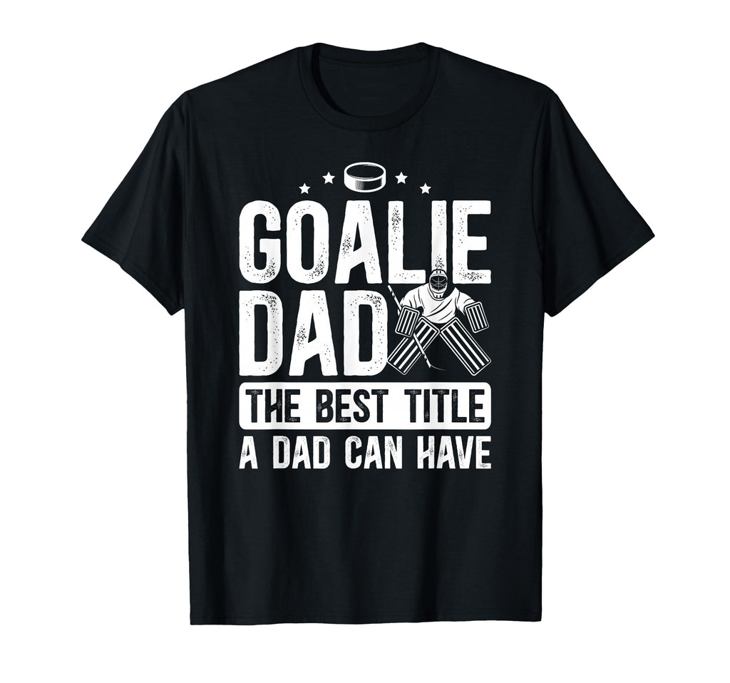 Ice Hockey Goalie Dad Best Title Ice T-Shirt - Custom Art Print for Adults