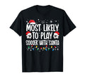 Most Likely To Play Soccer Santa T-Shirt - Custom Art Print Unisex