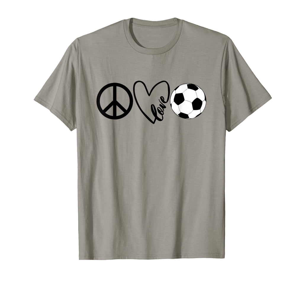 Peace Love Soccer Shirts Coaches T-Shirt - Minimalist Print for Adults