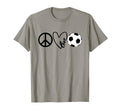Peace Love Soccer Shirts Coaches T-Shirt - Minimalist Print for Adults