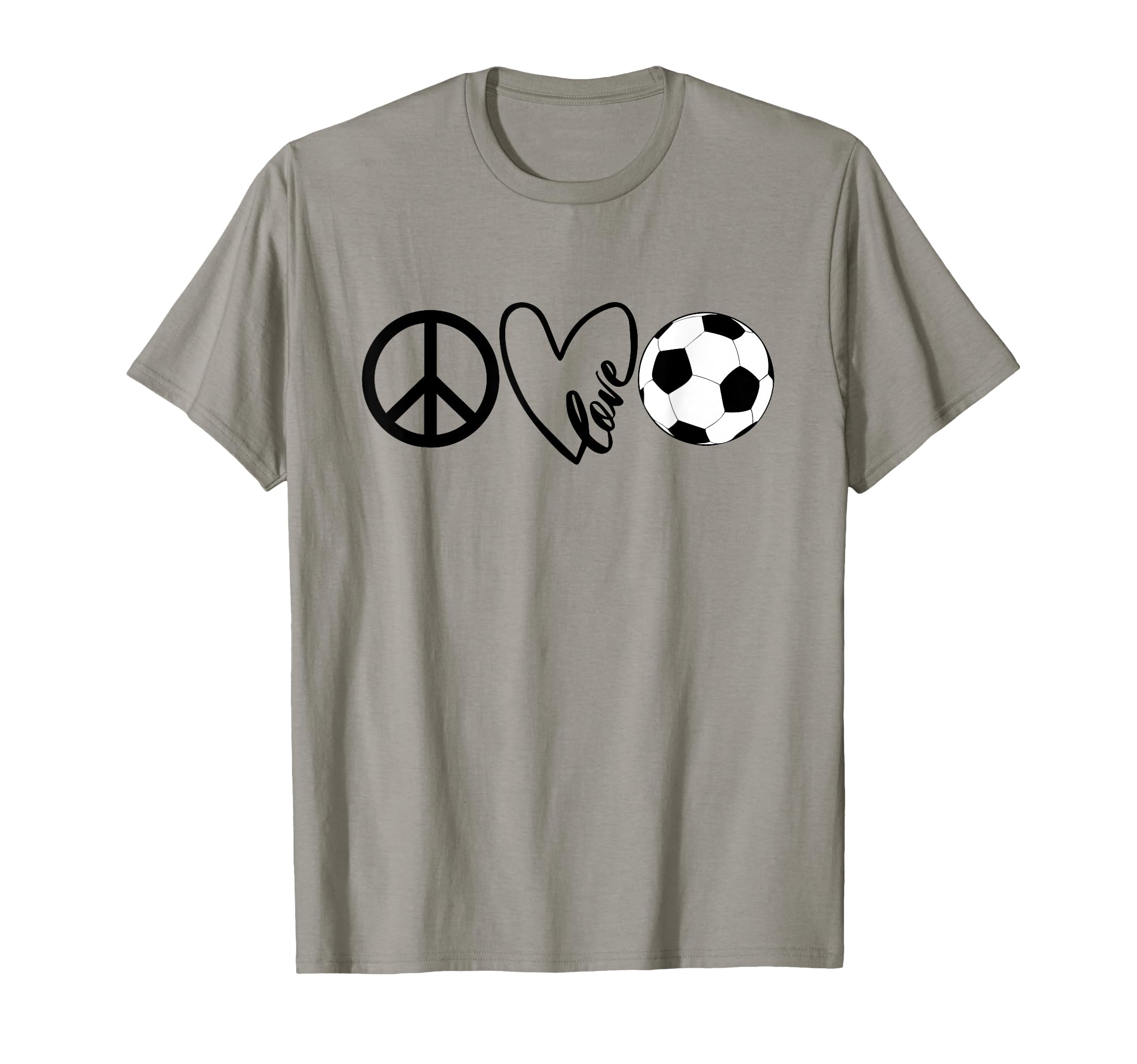 Peace Love Soccer Shirts Coaches T-Shirt - Minimalist Print for Adults