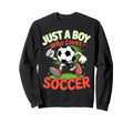 Just Who Loves Soccer Footbal Player Sweatshirt - Trendy Graphic Unisex