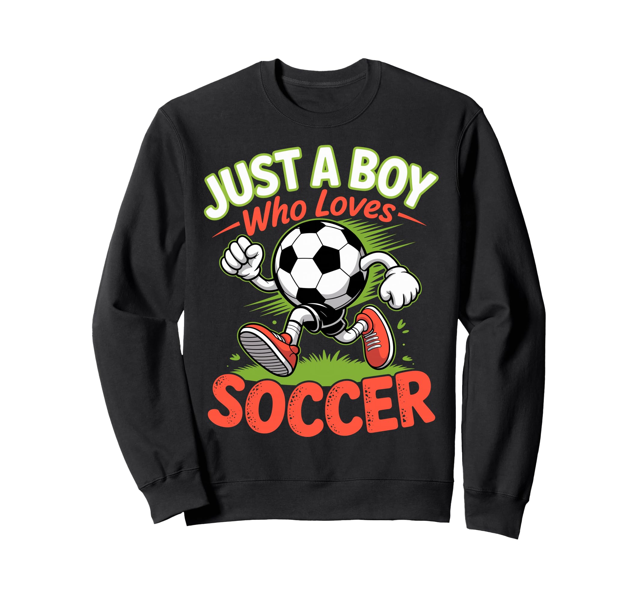 Just Who Loves Soccer Footbal Player Sweatshirt - Trendy Graphic Unisex