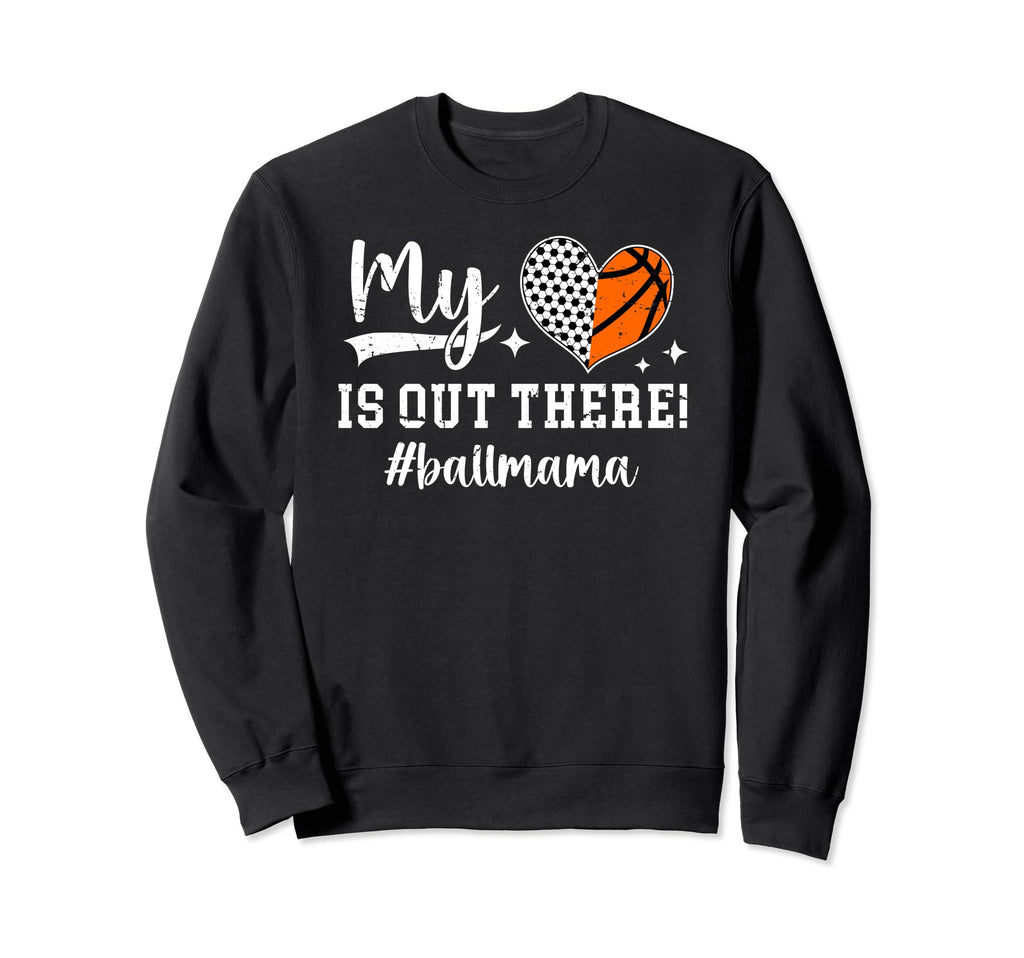 My Heart Is Out There Ball Sweatshirt - Casual Everyday Wear for Adults