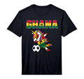 Dabbing Unicorn Ghana Soccer Fans T-Shirt - Minimalist Print Men Women