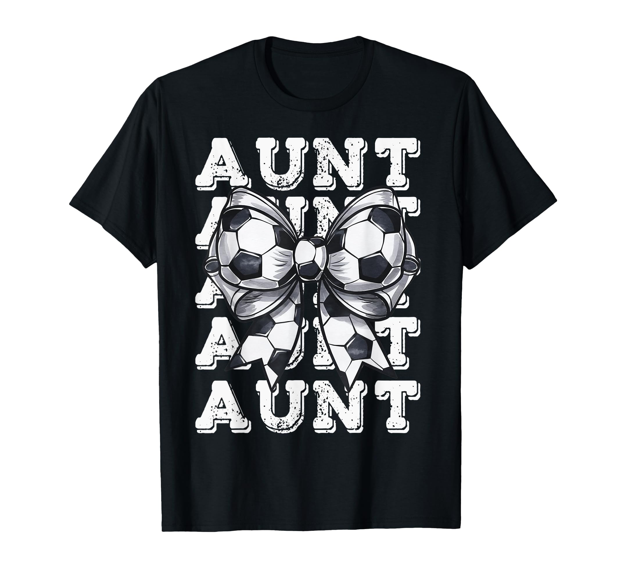 Coquette Soccer Aunt Matching Family Bow T-Shirt - Custom Art Print Unisex