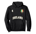 Ireland Number 4 Soccer Team Sports Hoodie - Custom Art Print for Adults