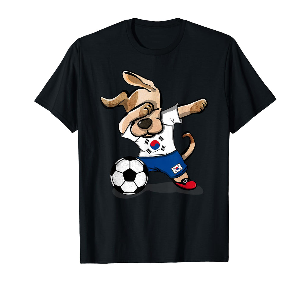 Dabbing Dog South Korea Soccer Jersey T-Shirt - Unique Graphic Men Women