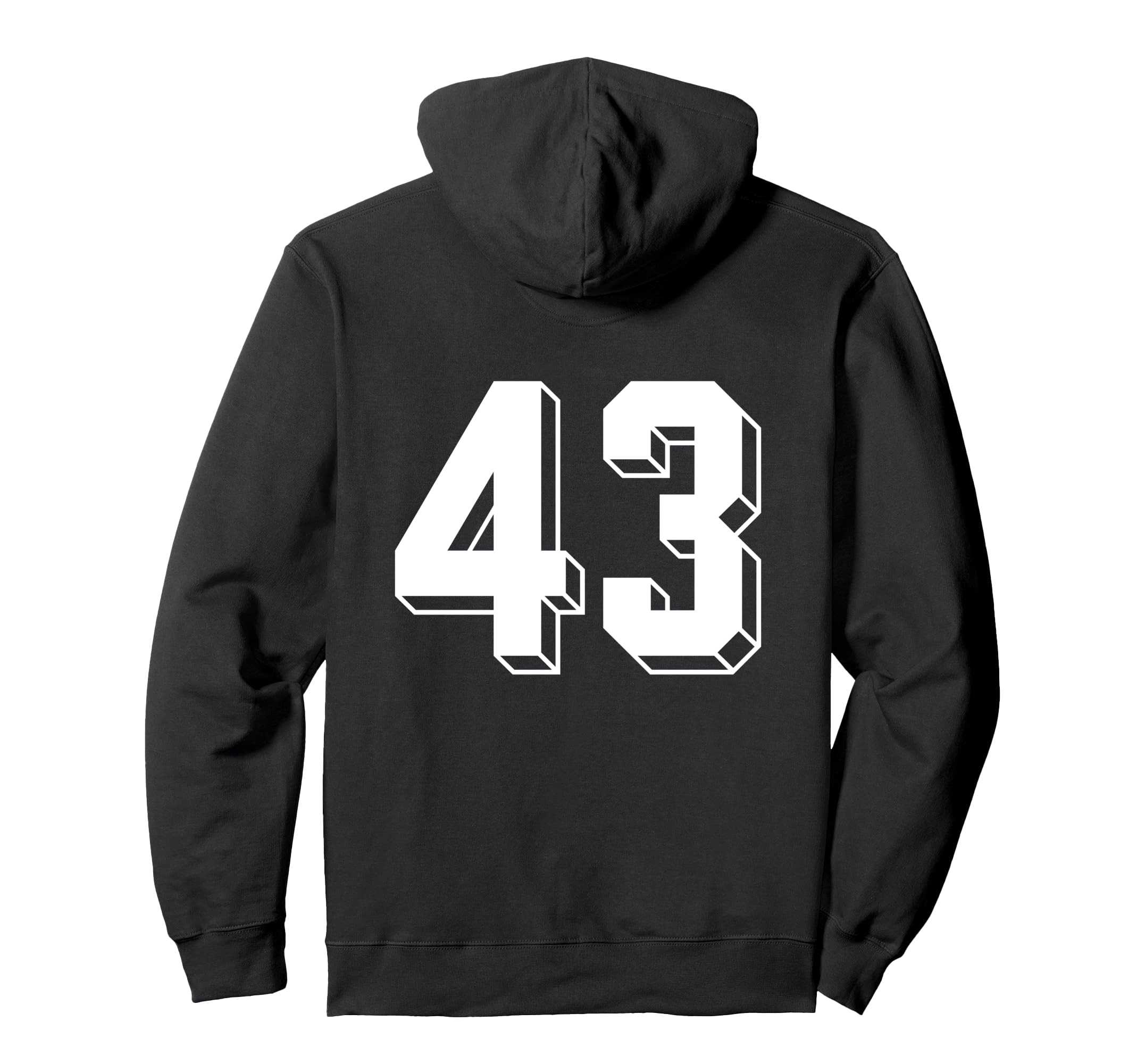 Number 43 Backside 80S 90S Team Jersey Hoodie - Minimalist Print Men Women