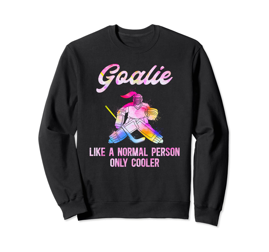 Ice Hockey Goalie Goaltender Ice Sweatshirt - Fun Novelty Design Men Women