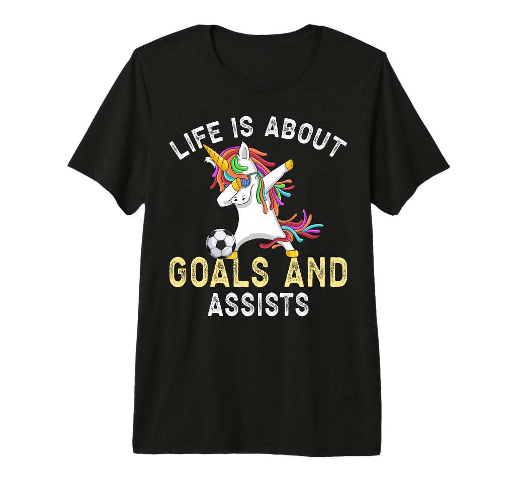 Funny Soccer Life Is About Goals And T-Shirt - Trendy Graphic Unisex