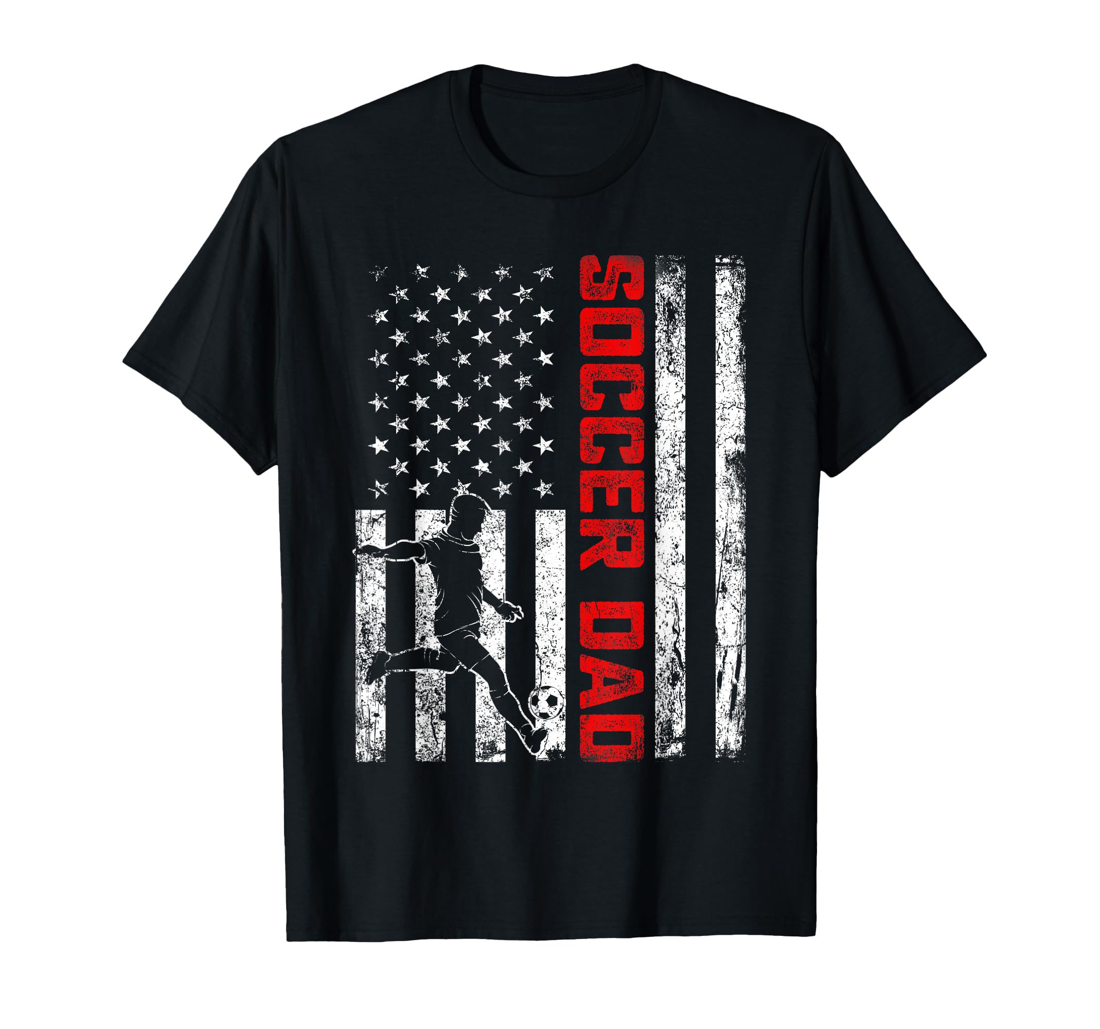 New Dad First Time Soccer Daddy American T-Shirt - Graphic Print Unisex