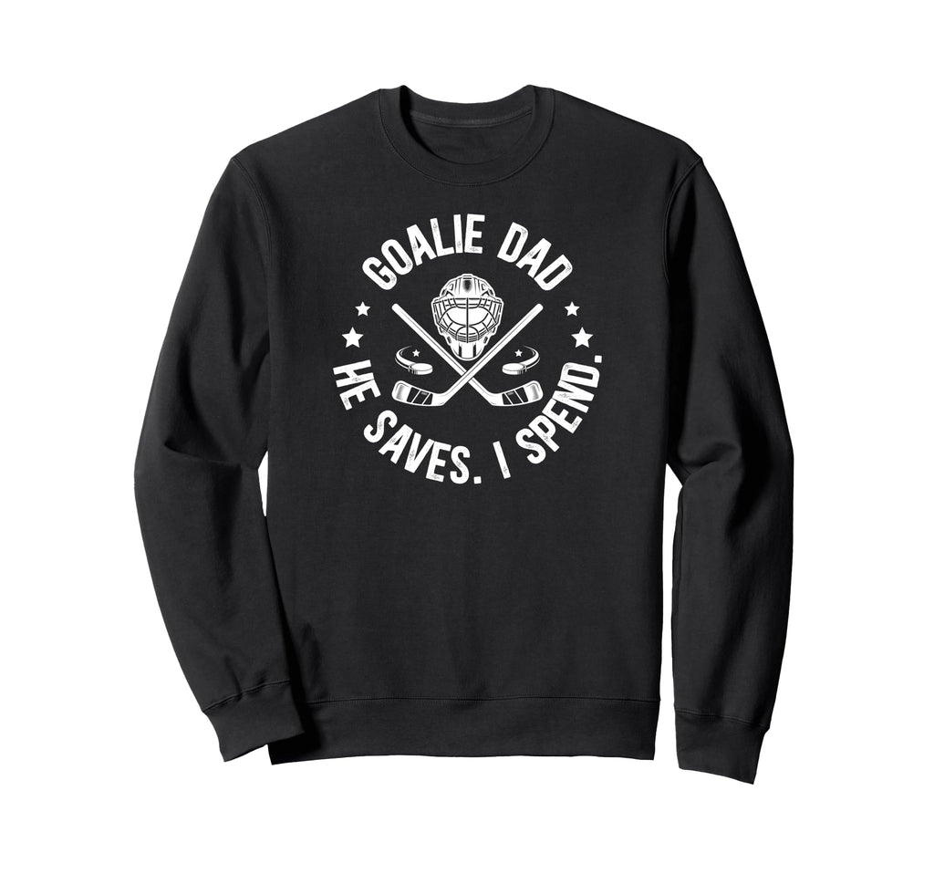 Funny Hockey Goalie Dad Hockey Sweatshirt - Streetwear Style for Adults