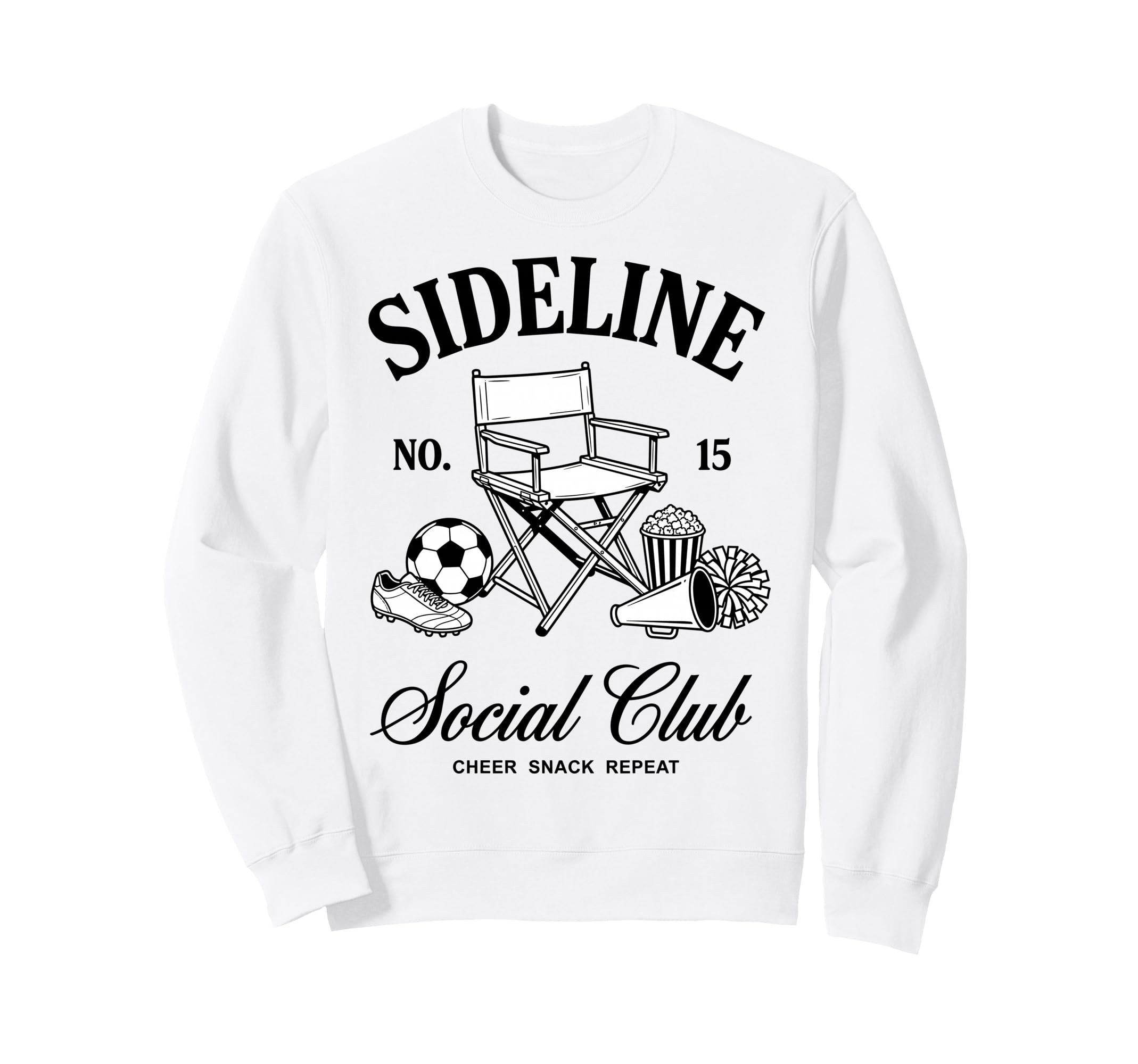 Sideline Social Club Cheer Sweatshirt - Casual Everyday Wear for Adults