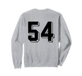 Number 54 Backside 80S 90S Team Sweatshirt - Aesthetic Graphic for Adults