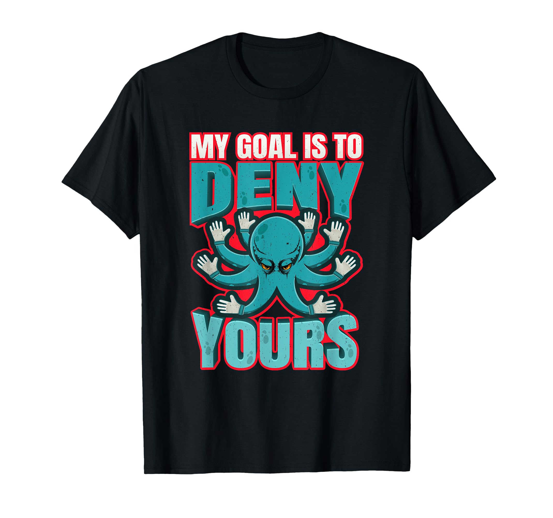 Funny Octopus Goalkeeper Football T-Shirt - Aesthetic Graphic Men Women