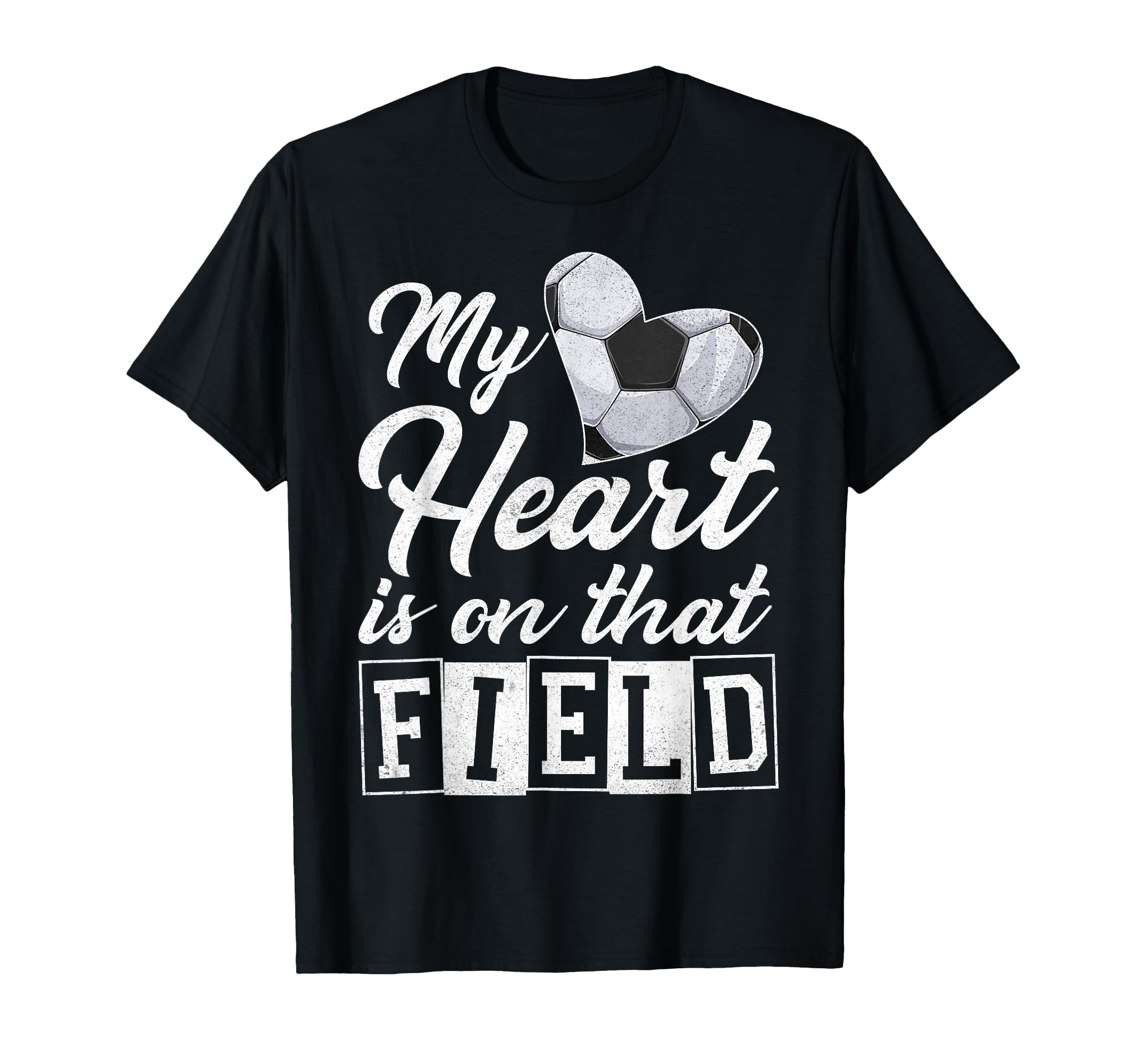 My Heart Is That Field Soccer Heart T-Shirt - Novelty Apparel Men Women