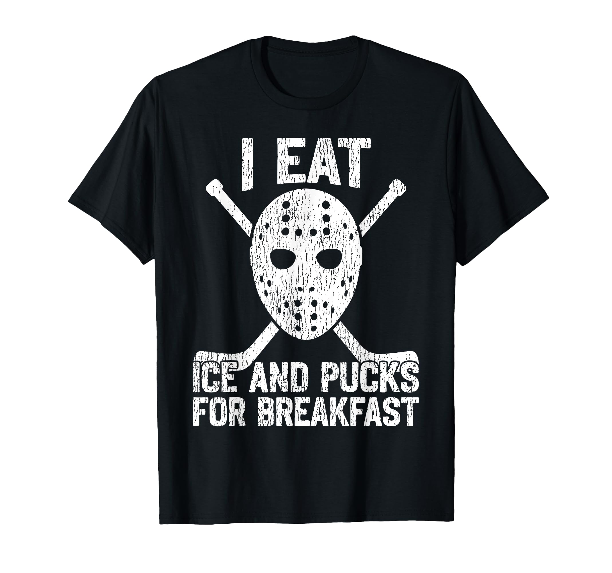Ice Hockey Goalie Goalkeeper I Eat T-Shirt - Minimalist Print Men Women