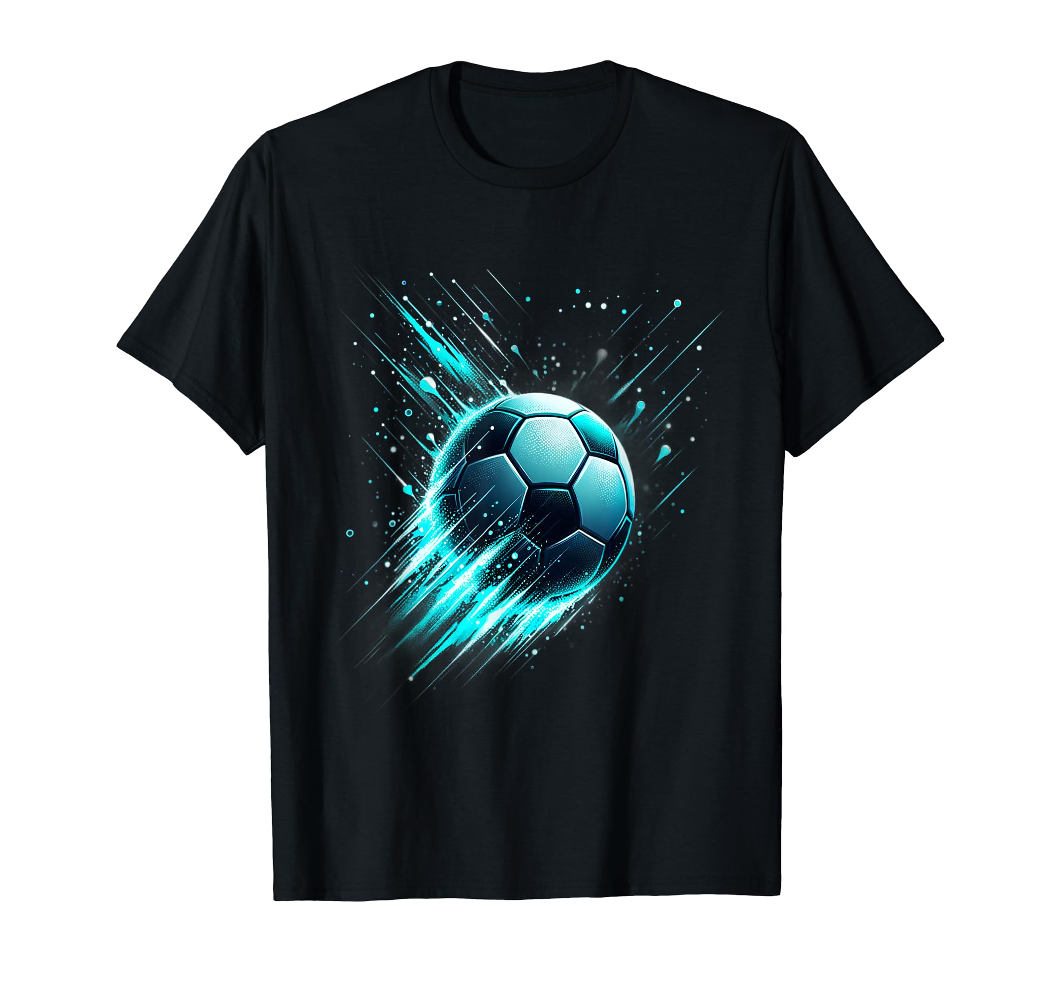 Soccer Ball Splash Dynamic Athlete T-Shirt - Unique Graphic Unisex