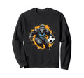 Gorilla Playing Soccer Funny Animal Sweatshirt - Streetwear Style Men Women