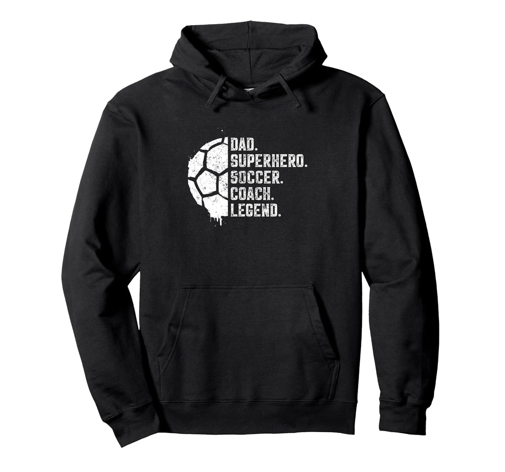 Dad Superhero Soccer Coach Legend Hoodie - Aesthetic Graphic for Adults