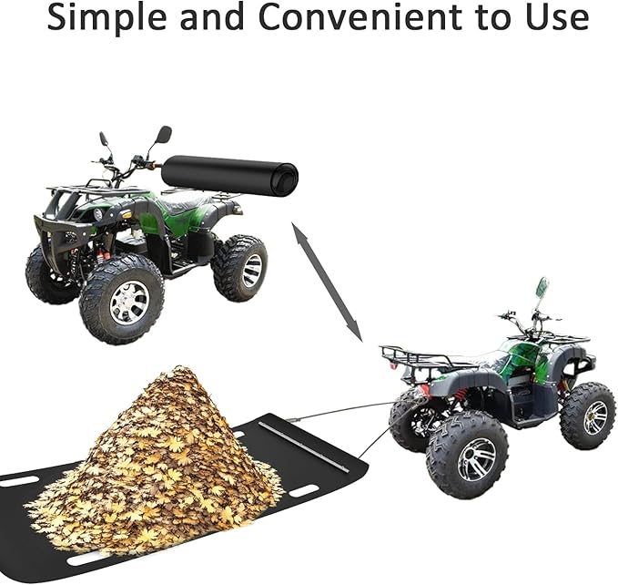 Yard Drag Sled, 1/8" Thickened HDPE, Upgraded Heavy Yard Drag Sled, Suitable for Hauling Various Heavy Items,Yard Debris,Lumber, Construction Materials