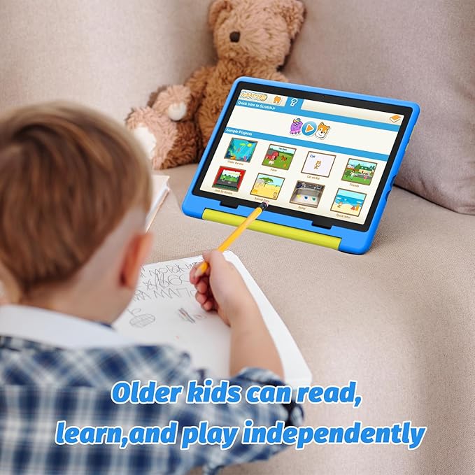 Kids Tablet, Android 14 Tablet for Kids 10 inch Octa-Core with Case, 64GB 1TB TF Card Expandable for Toddler Children, Parental Control, Dual Camera, WiFi,Gift