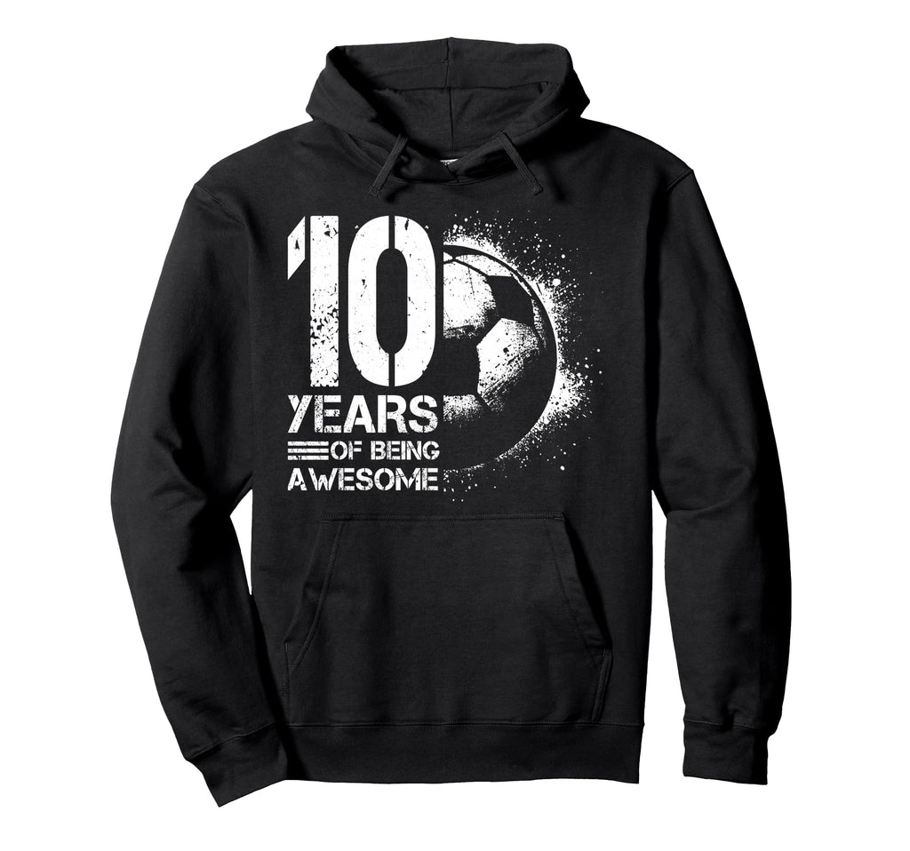 10Th Birthday Soccer Player Football 10 Hoodie - Unique Graphic Men Women