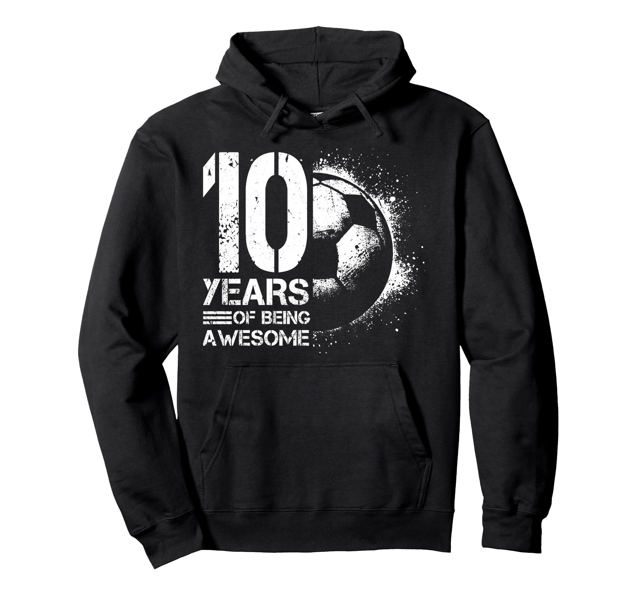 10Th Birthday Soccer Player Football 10 Hoodie - Unique Graphic Men Women