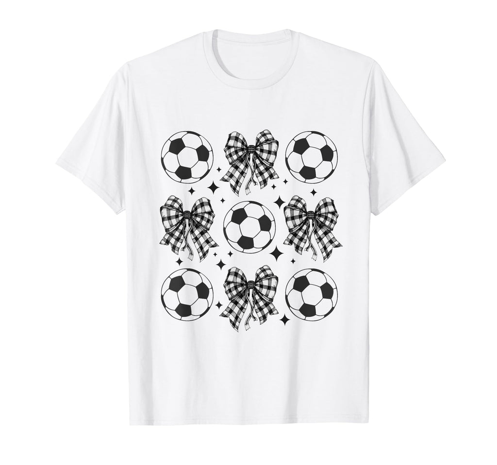 Soccer Ball Coquette Bow Soccer Ball T-Shirt - Streetwear Style for Adults