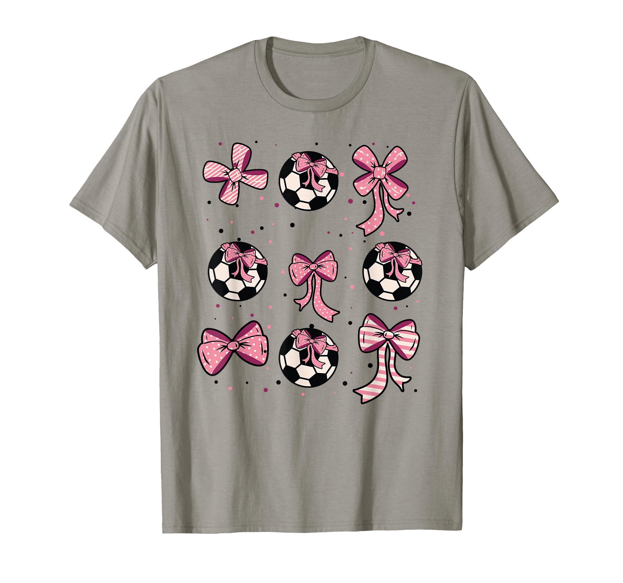 Soccer Ball Coquette Bow Game Day T-Shirt - Trendy Graphic Men Women