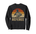Worlds Okayest Referee Funny Sports Sweatshirt - Unique Graphic for Adults