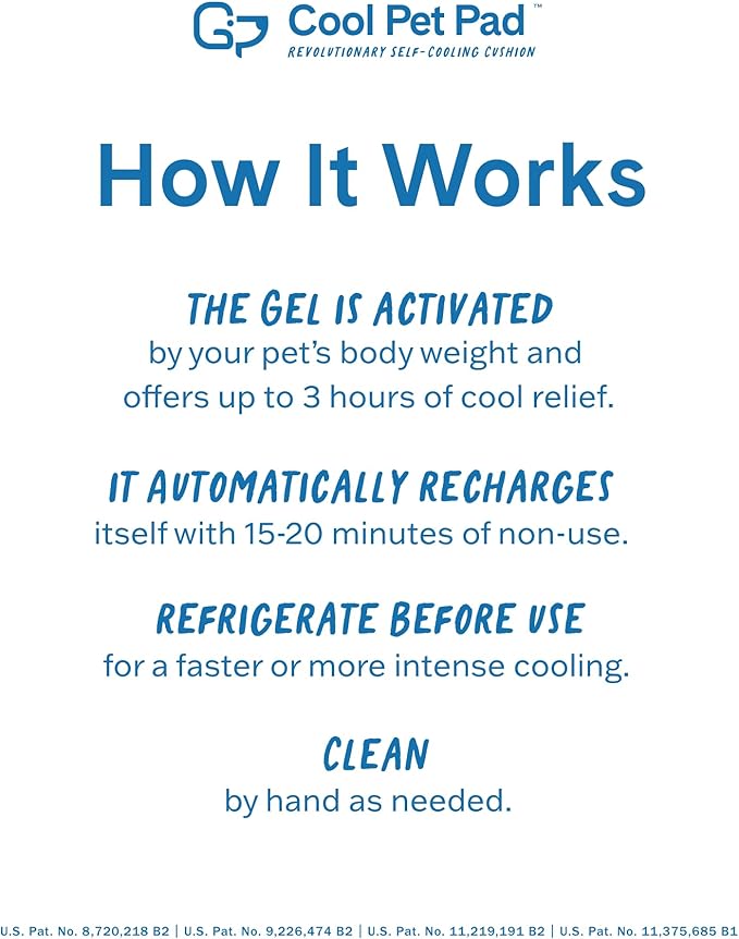 The Green Pet Shop Cool Pet Pad - Small, Disney’s Stitch - Self-Cooling, Pressure Activated Mat for Dogs & Cats from 9-20 lbs - Non-Toxic Gel, No Water Needed