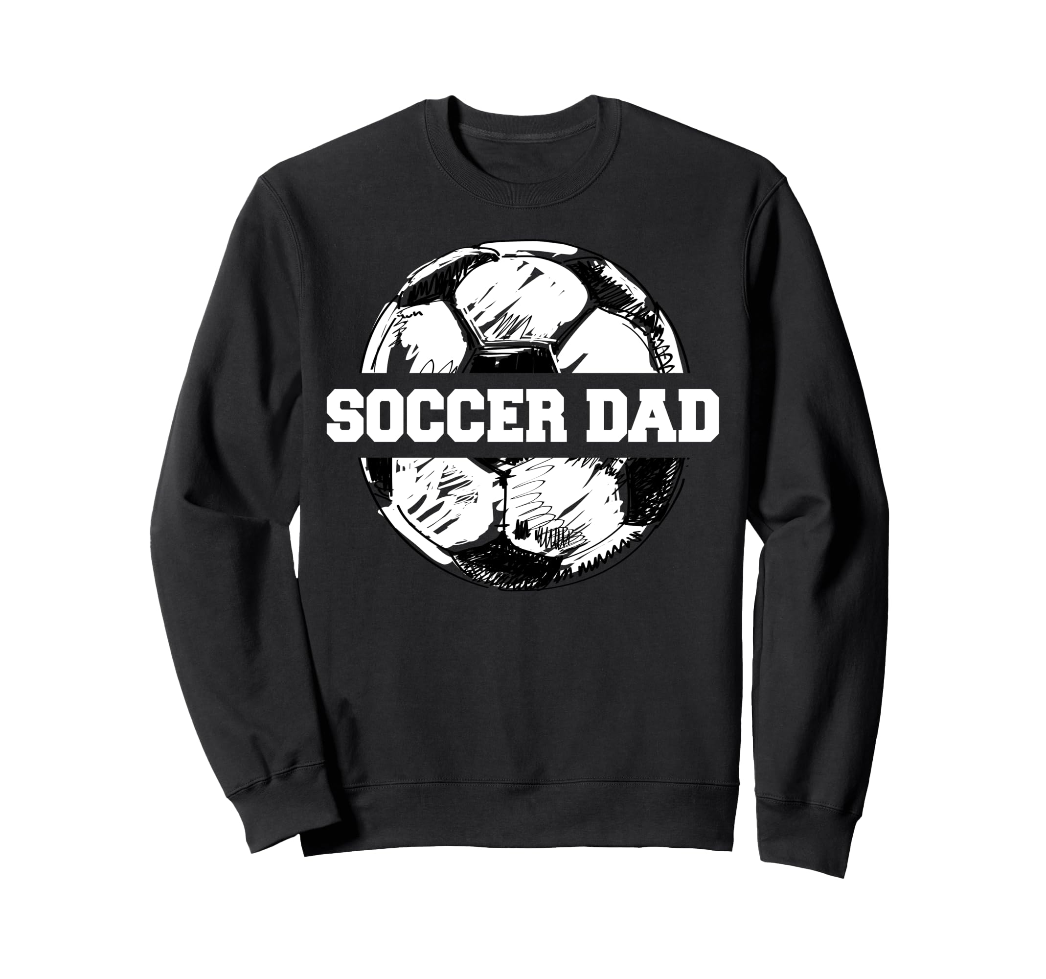 Soccer Dad Soccer Ball Split Funny Sweatshirt - Graphic Print Men Women