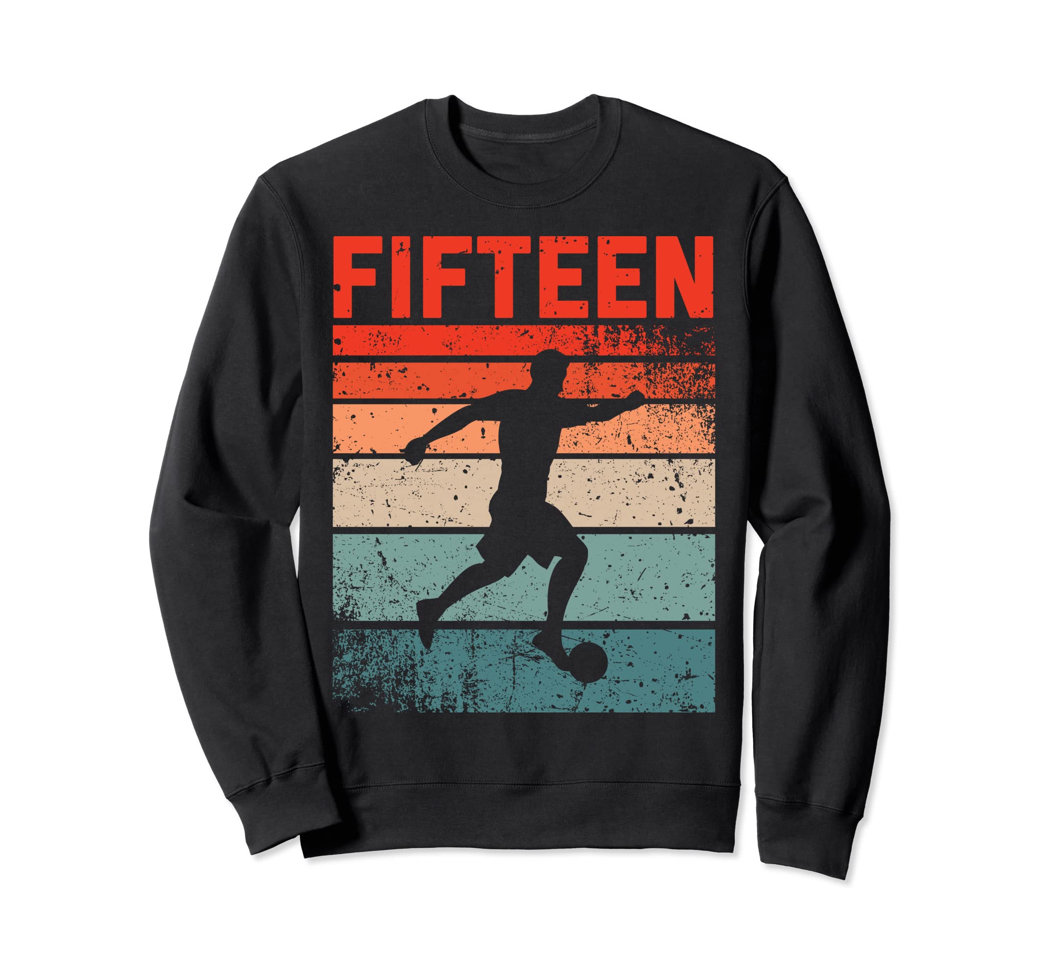 15Th Birthday Soccer 15 Years Old Sweatshirt - Streetwear Style for Adults