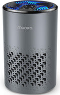Air Purifiers for Bedroom Home, MOOKA HEPA Air Purifier for Home Pets with Fragrance Sponge for Smoke Dust Pollen Dander Odor, Small Air Purifier with Sleep Mode Night Light Timer, KJ067L, Grey