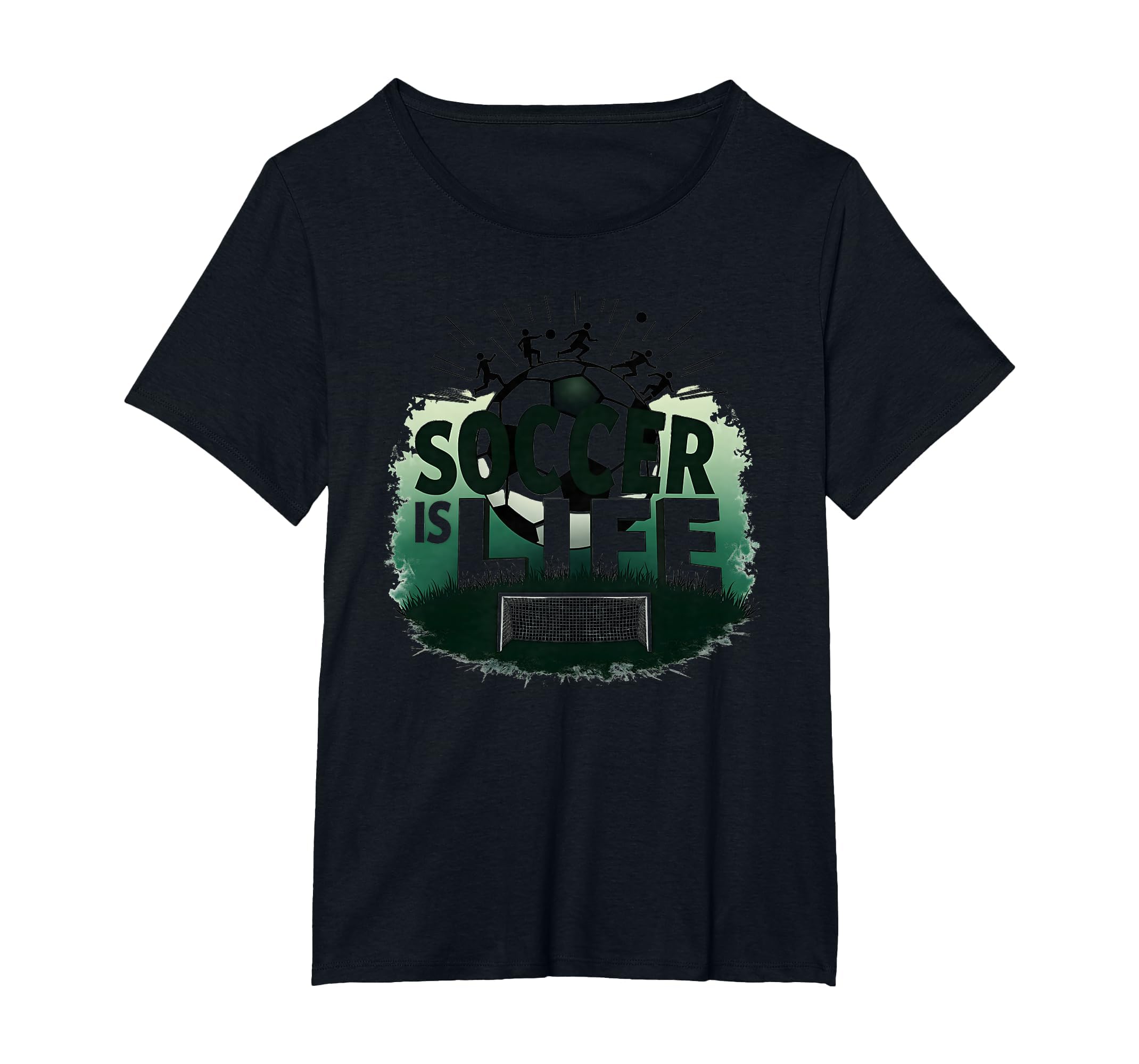 Soccer Is Life Inspiring Football T-Shirt - Casual Everyday Wear Men Women