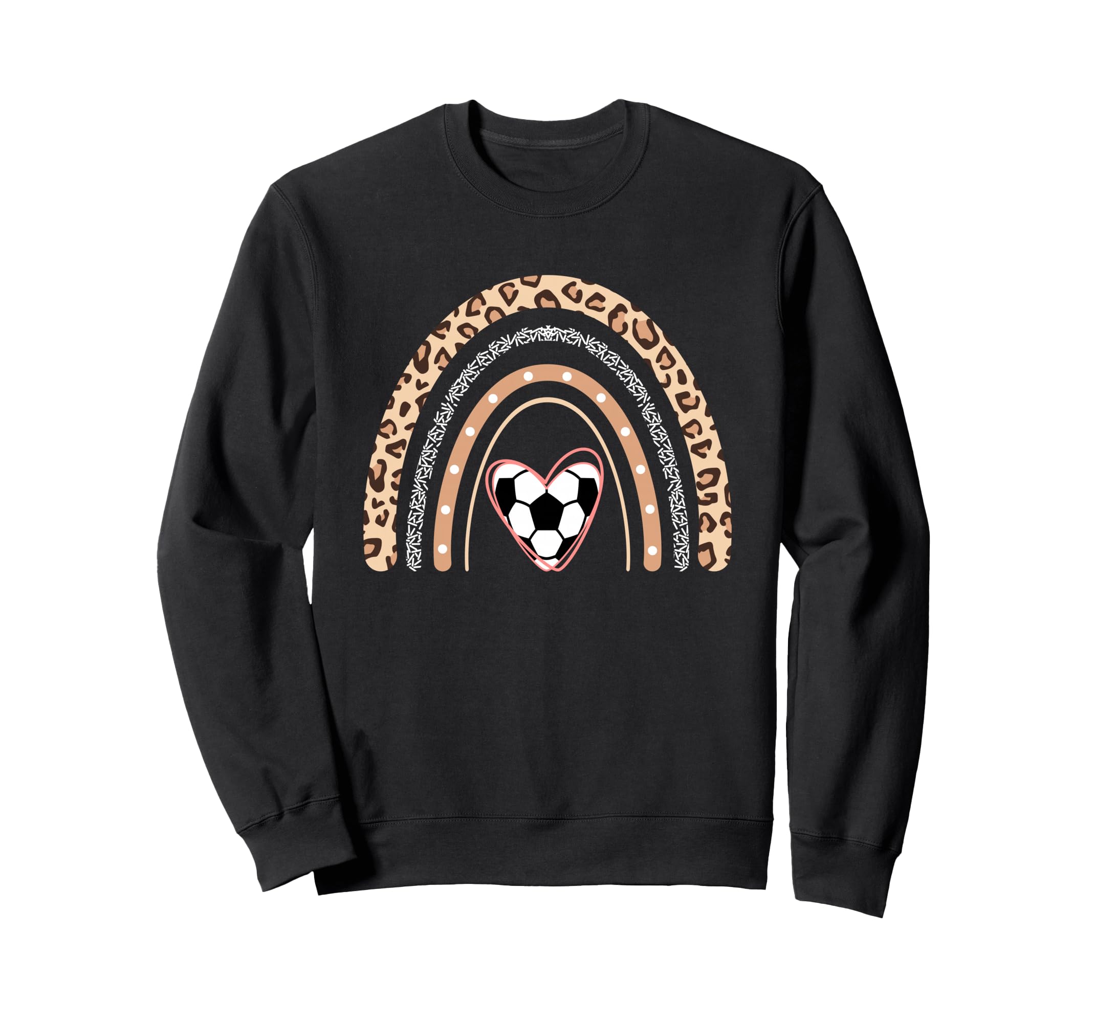Soccer Heart Boho Rainbow Funny Sweatshirt - Streetwear Style Men Women