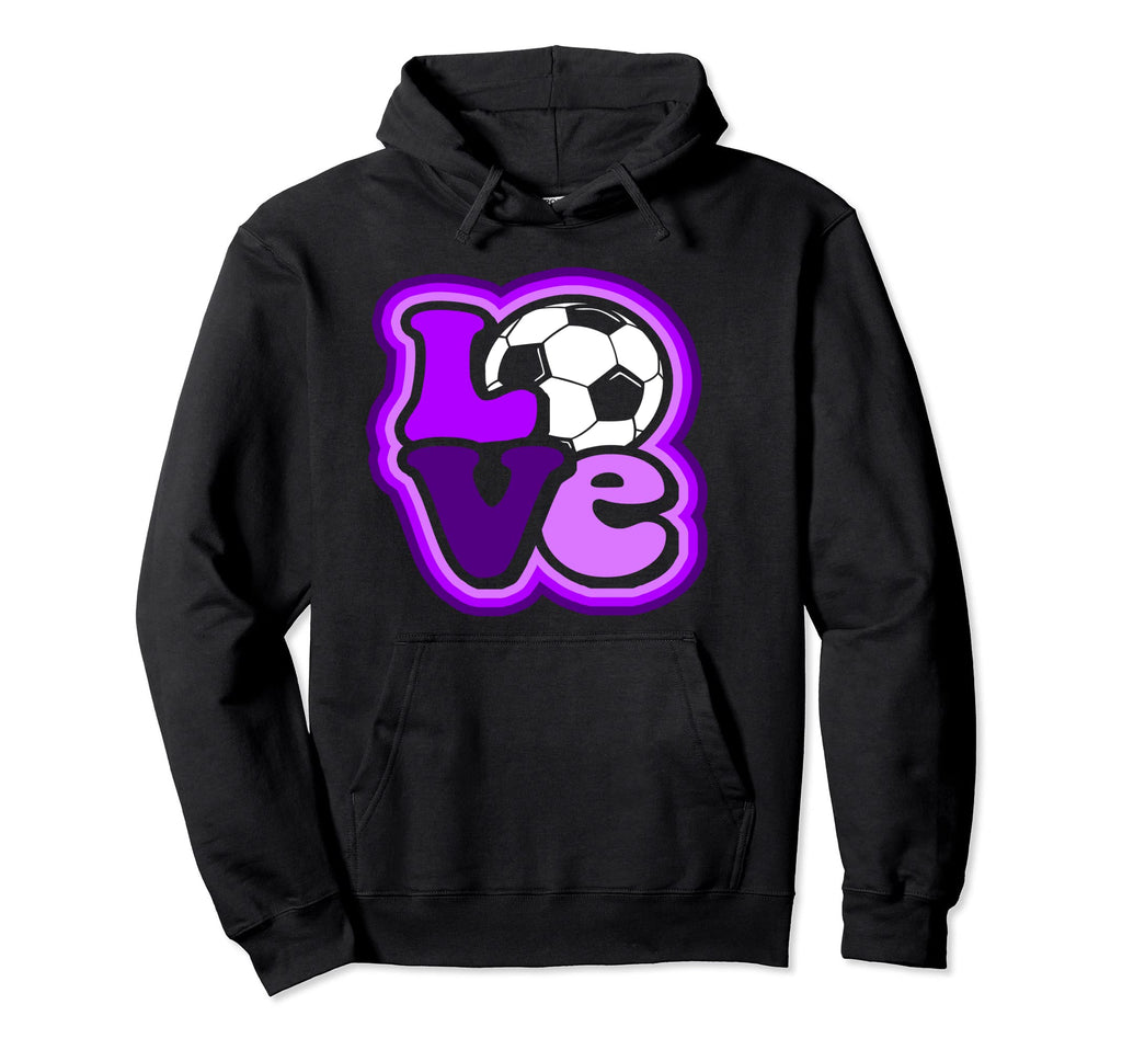 Soccer Love Teen Shades Purple Hoodie - Unique Graphic Unisex
