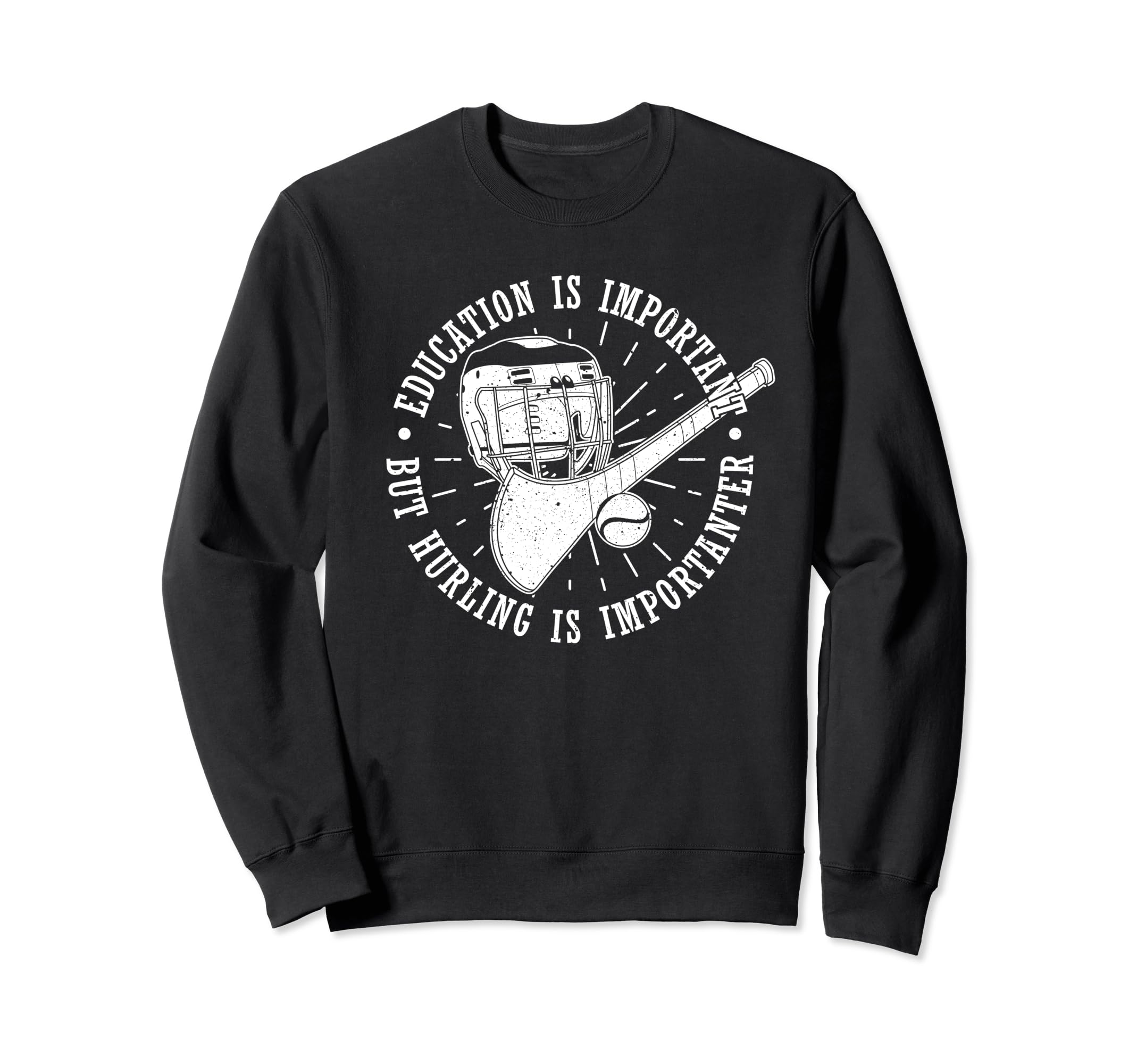 Hurling Helmet Athletic Goalkeeper Sweatshirt - Graphic Print for Adults